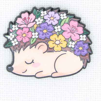 Hedgehog  Enamel Magnetic Needle Minder For Cross Stitch