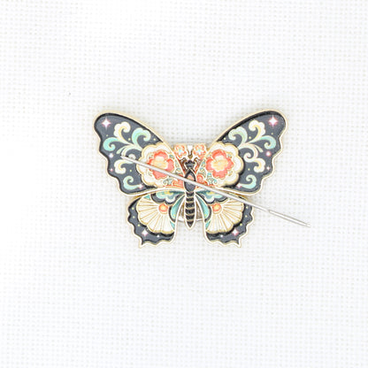 Yellow Butterfly Enamel Magnetic Needle Minder For Cross Stitch