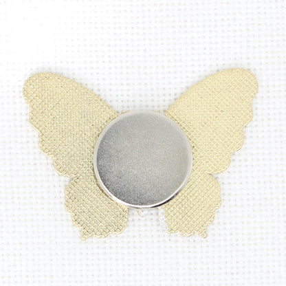 Yellow Butterfly Enamel Magnetic Needle Minder For Cross Stitch