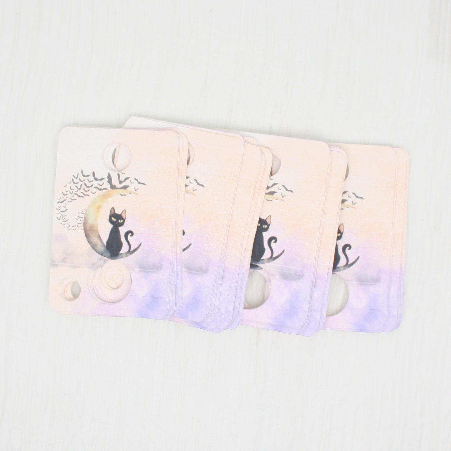 Cat On Moon Floss Cards- Pack Of 20 Cards