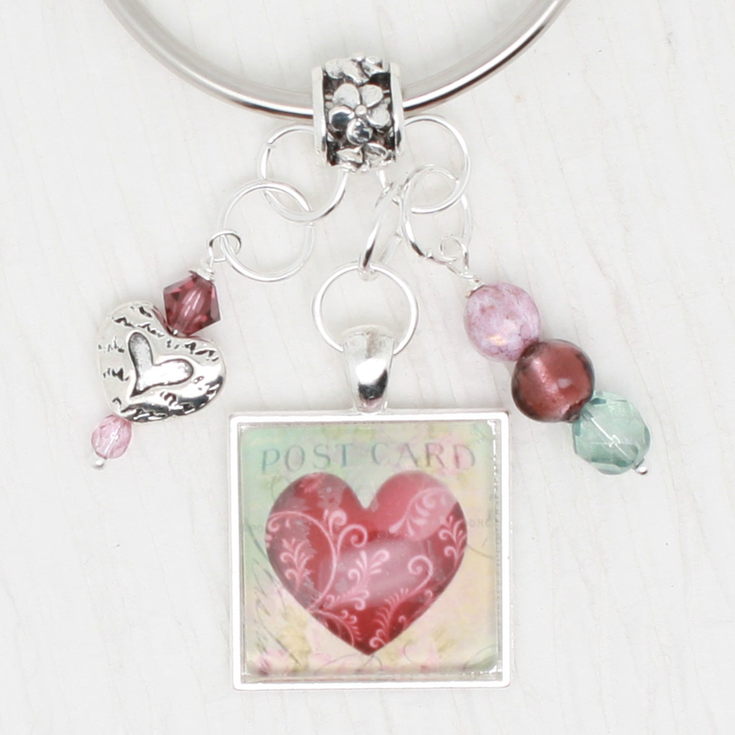 Postage Heart Floss Ring