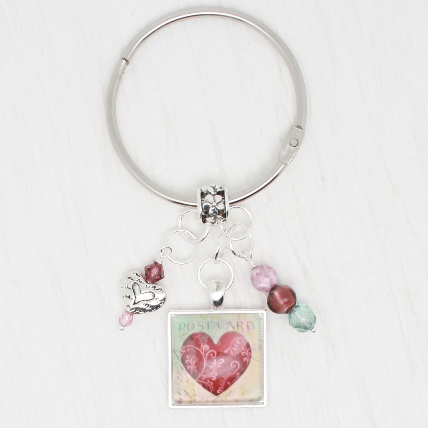 Postage Heart Floss Ring