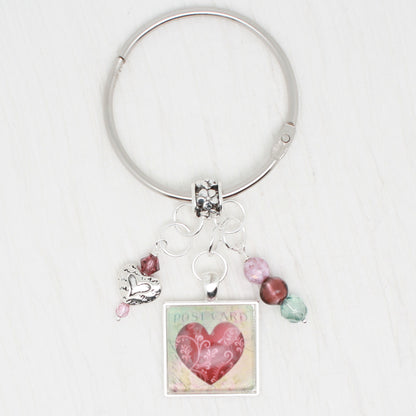 Postage Heart Floss Ring
