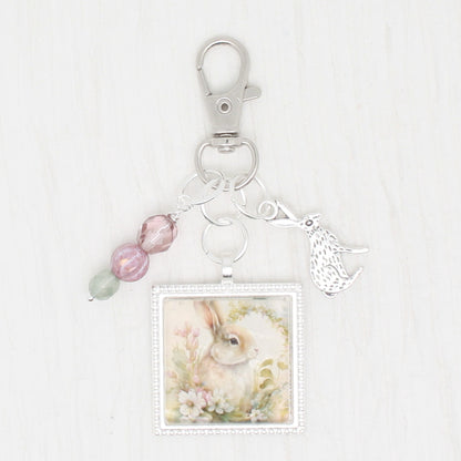 Welcome Bunny Zipper Pull/ Mini- Fob