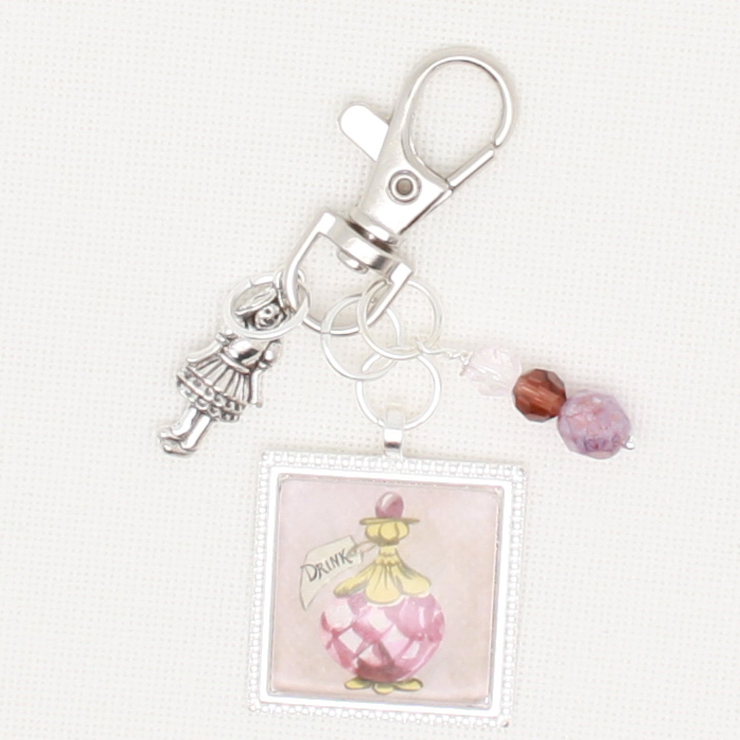 Drink Me Zipper Pull/ Mini- Fob