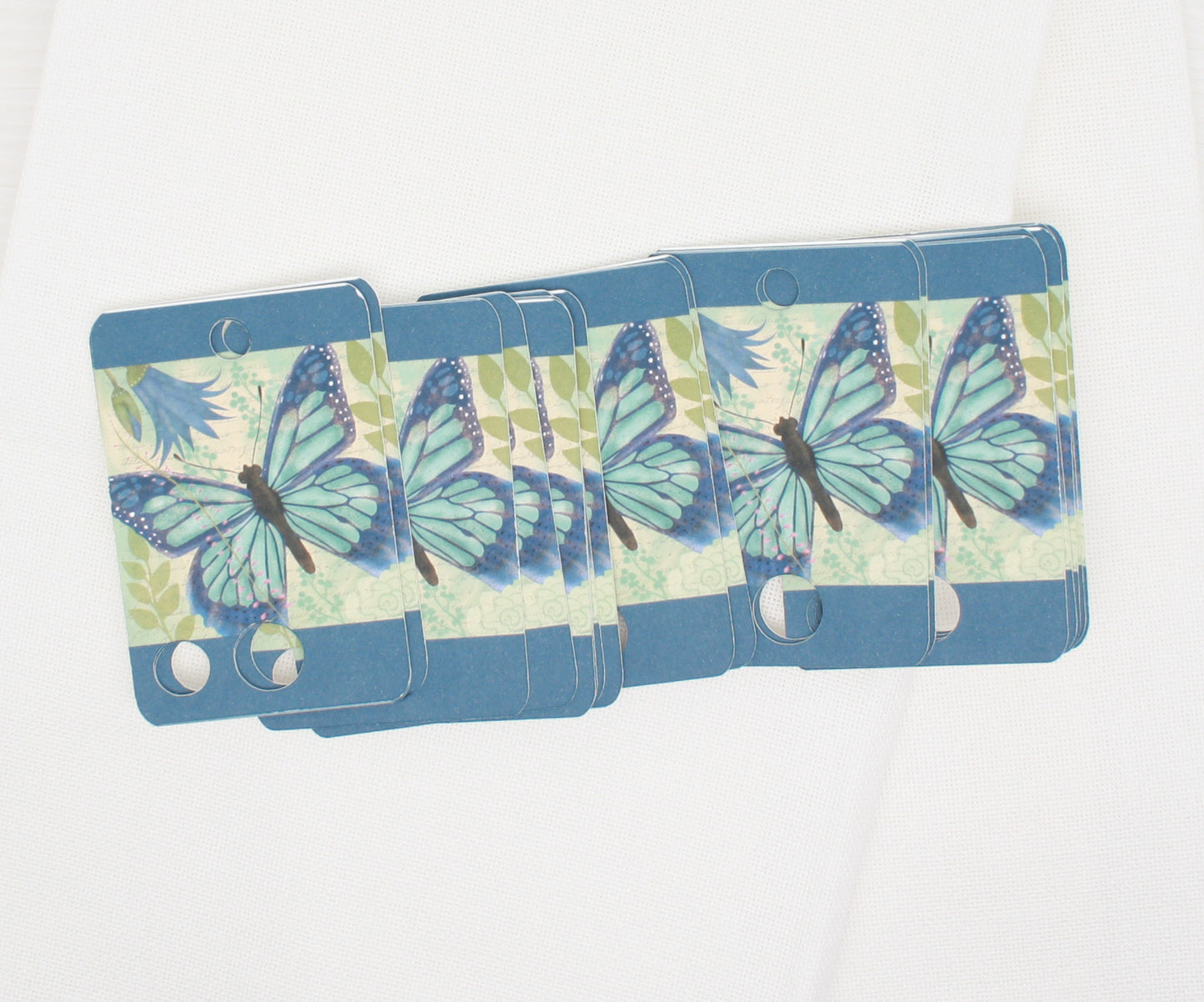 Blue Butterfly Floss Cards- Pack Of 20 Cards