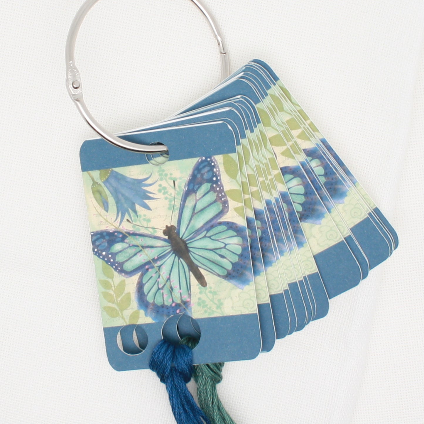 Blue Butterfly Floss Cards- Pack Of 20 Cards