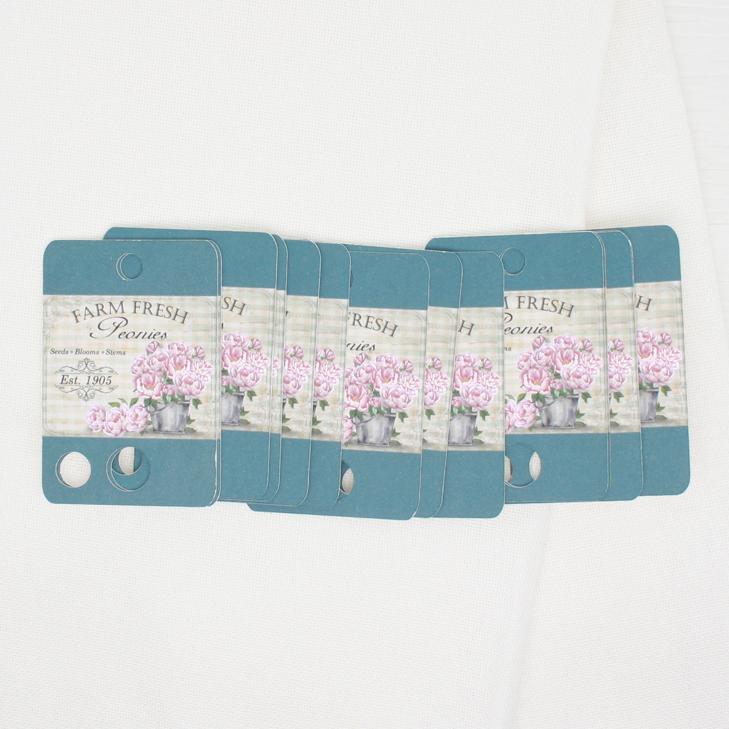 Peonies Floss Cards- Pack Of 20 Cards