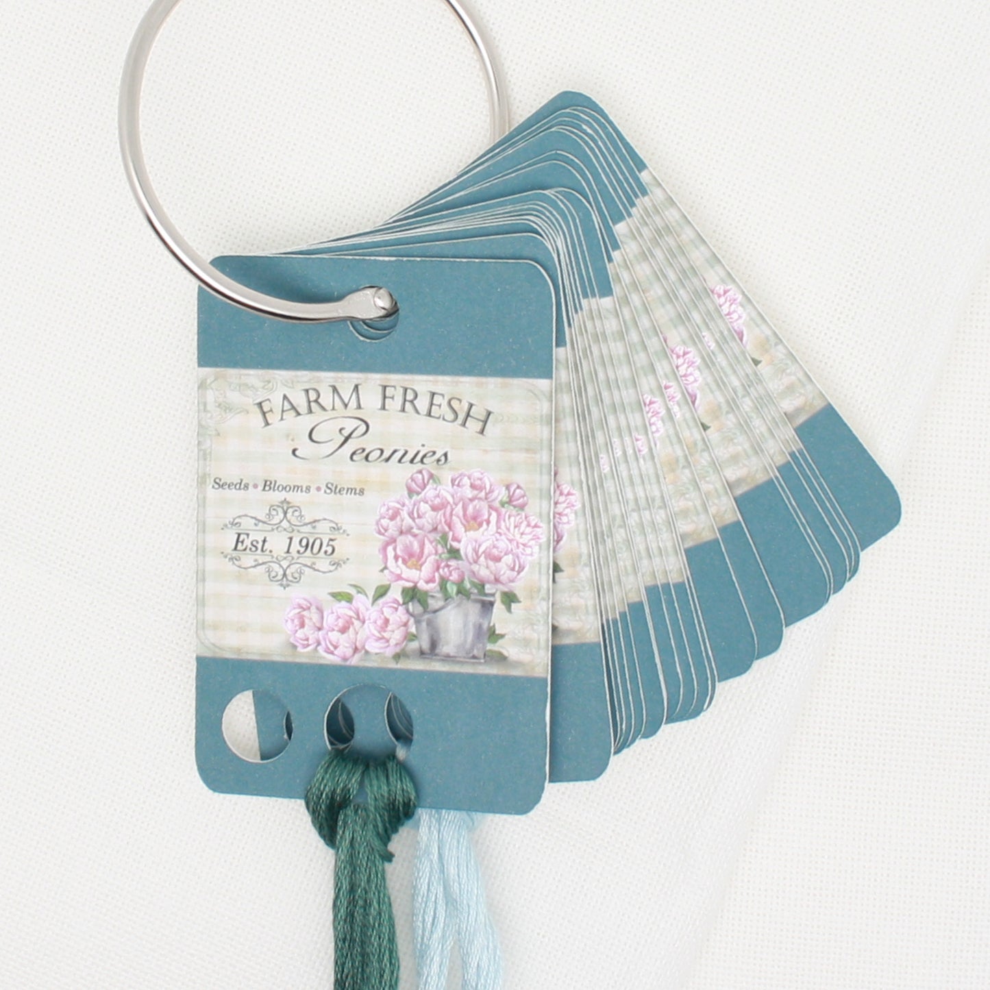 Peonies Floss Cards- Pack Of 20 Cards