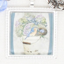 Bird And Hydrangea Zipper Pull/ Mini- Fob
