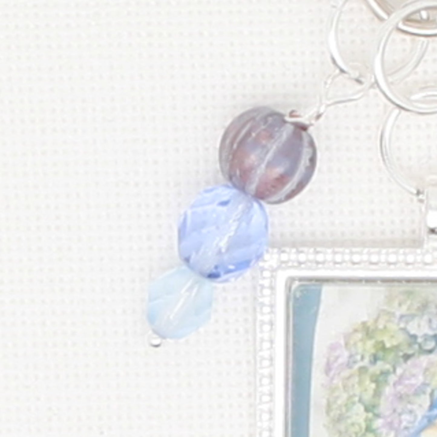 Bird And Hydrangea Zipper Pull/ Mini- Fob