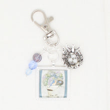 Bird And Hydrangea Zipper Pull/ Mini- Fob