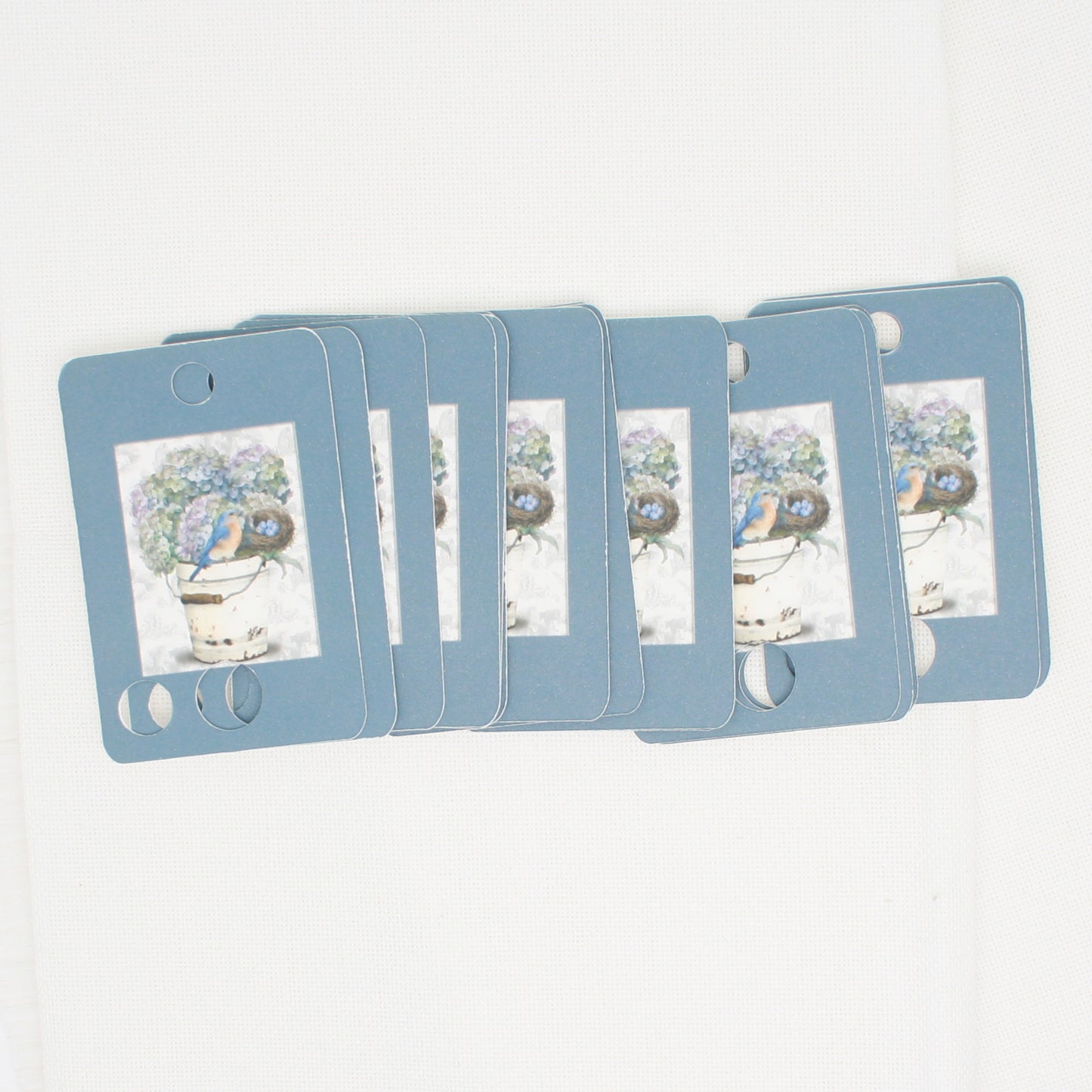 Bird And Hydrangea Floss Cards - Pack Of 20 Cards