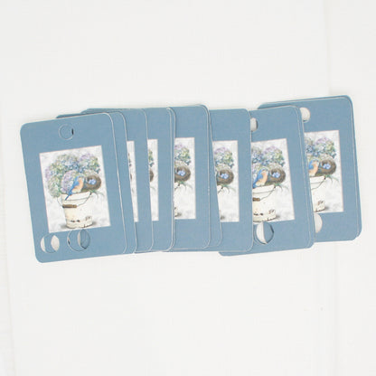 Bird And Hydrangea Floss Cards - Pack Of 20 Cards