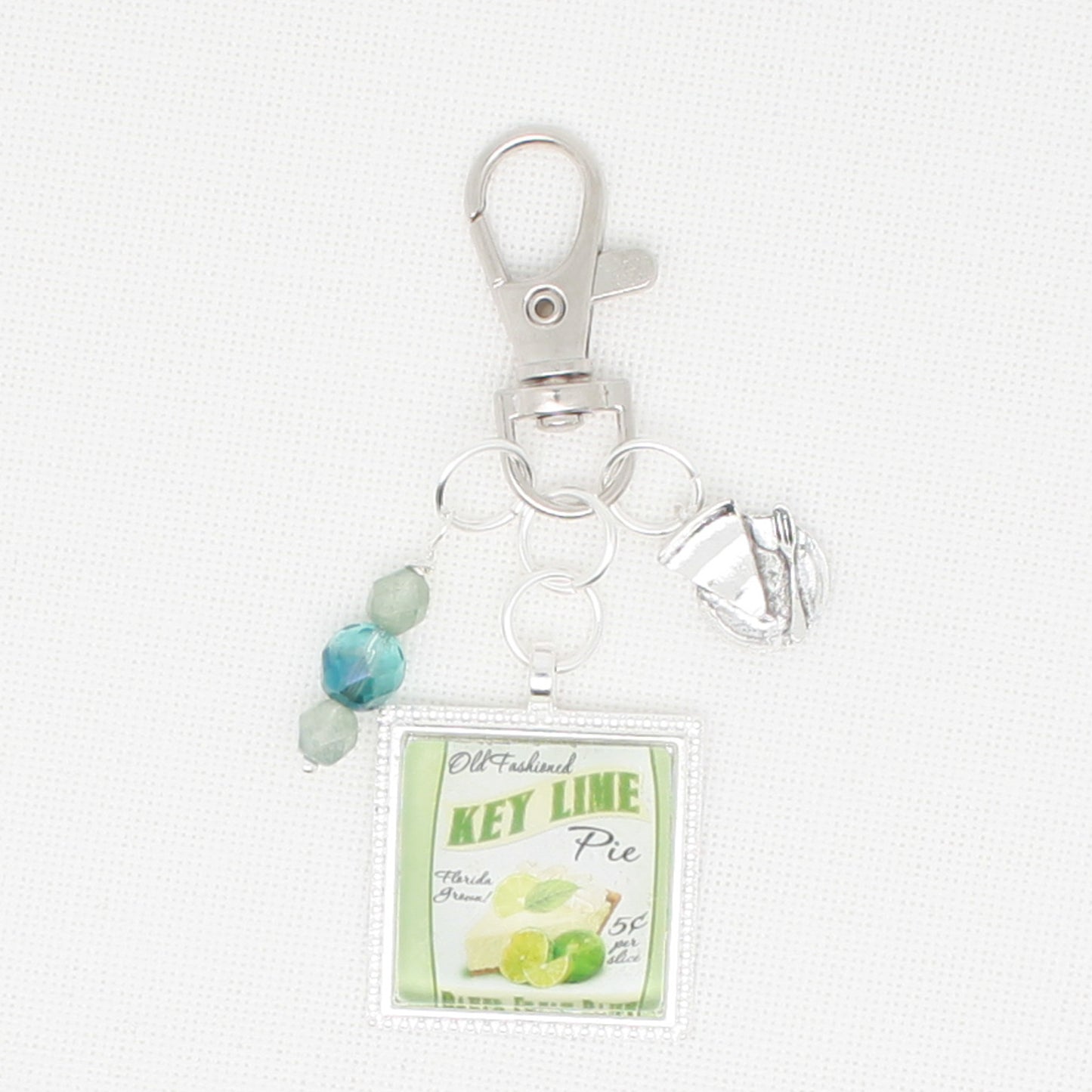Key Lime Pie Zipper Pull/ Mini-Fob