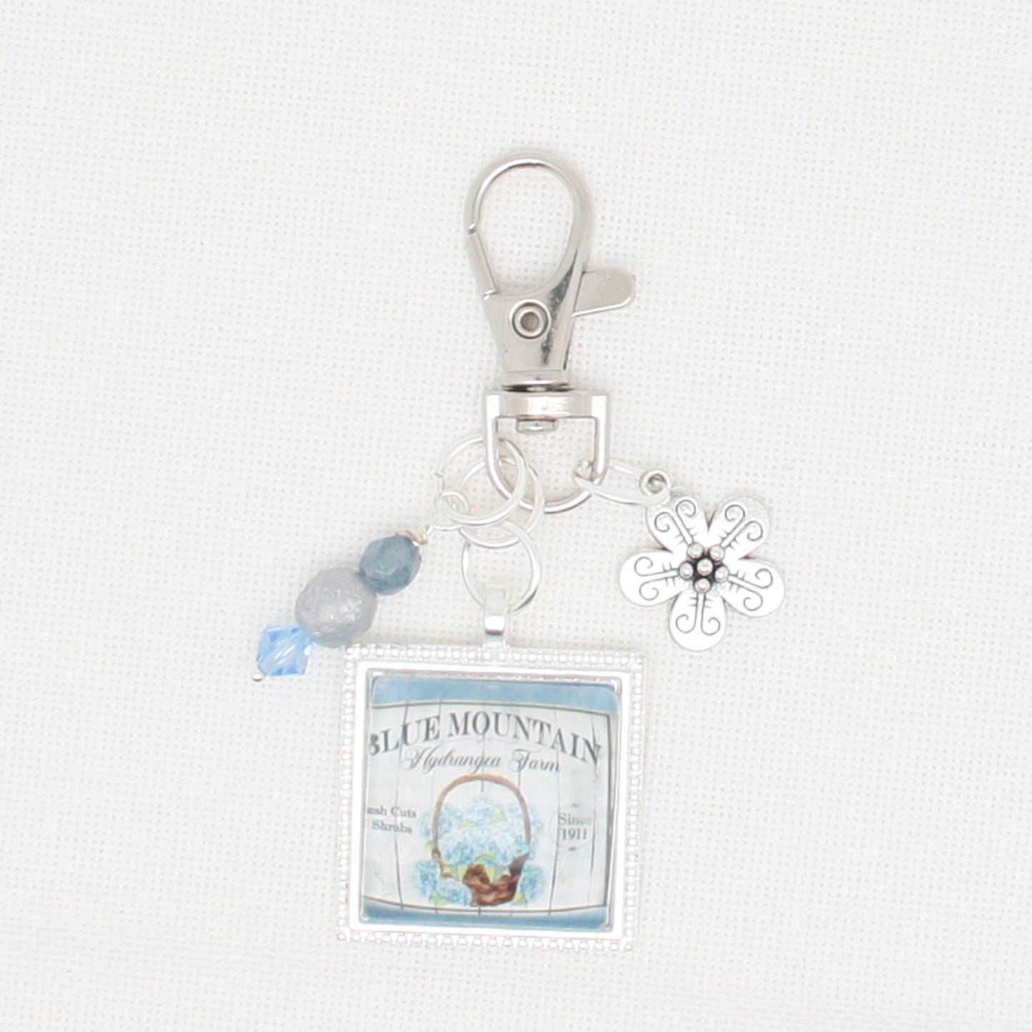 Blue Mountain Hydrangea Zipper Pull/Mini-Fob