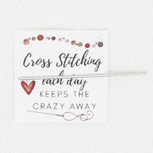 Cross Stitch Keeps The Crazies Away  Needle Minder