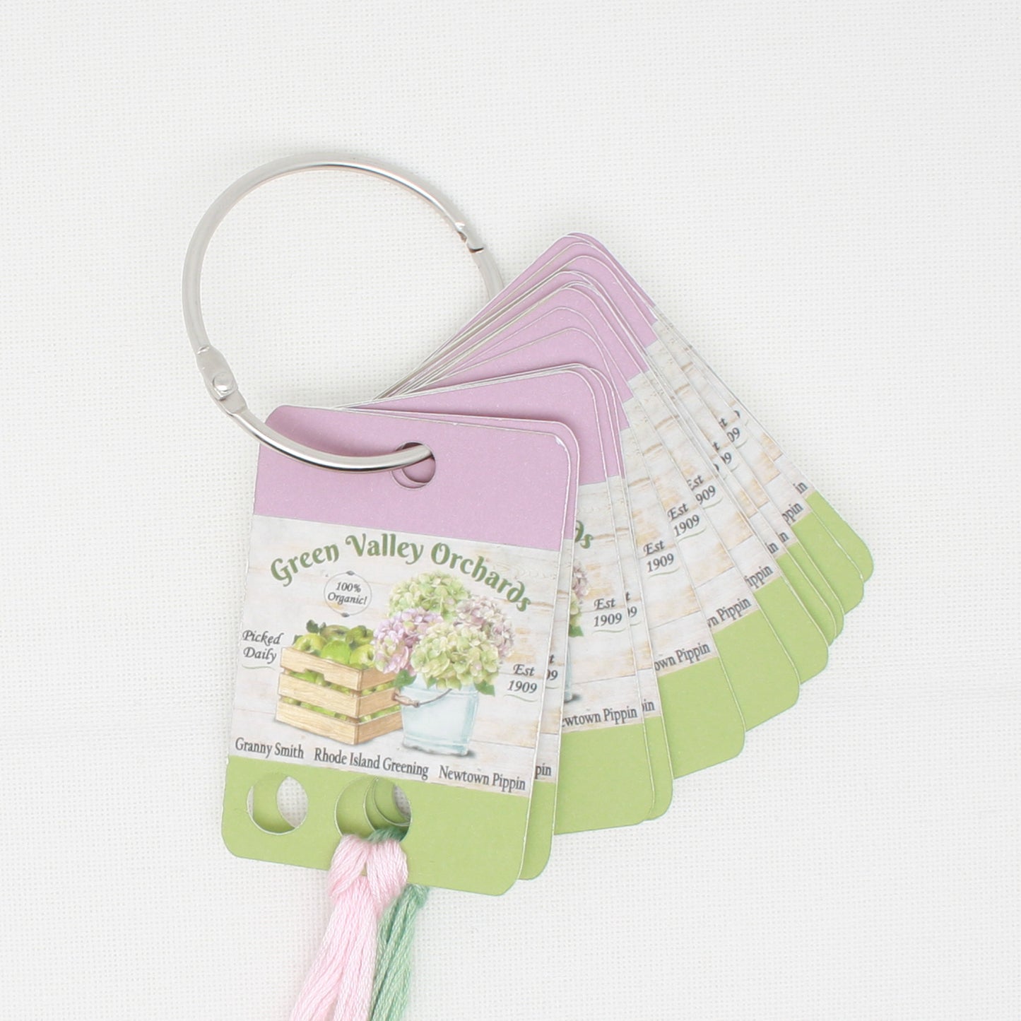 Green Valley Orchards Floss Cards.- Pack Of 20 Cards