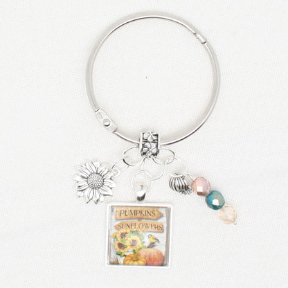 Pumpkin And Sunflower Floss Ring