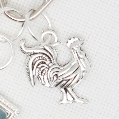 Rooster Zipper Pull/ Mini- Fob