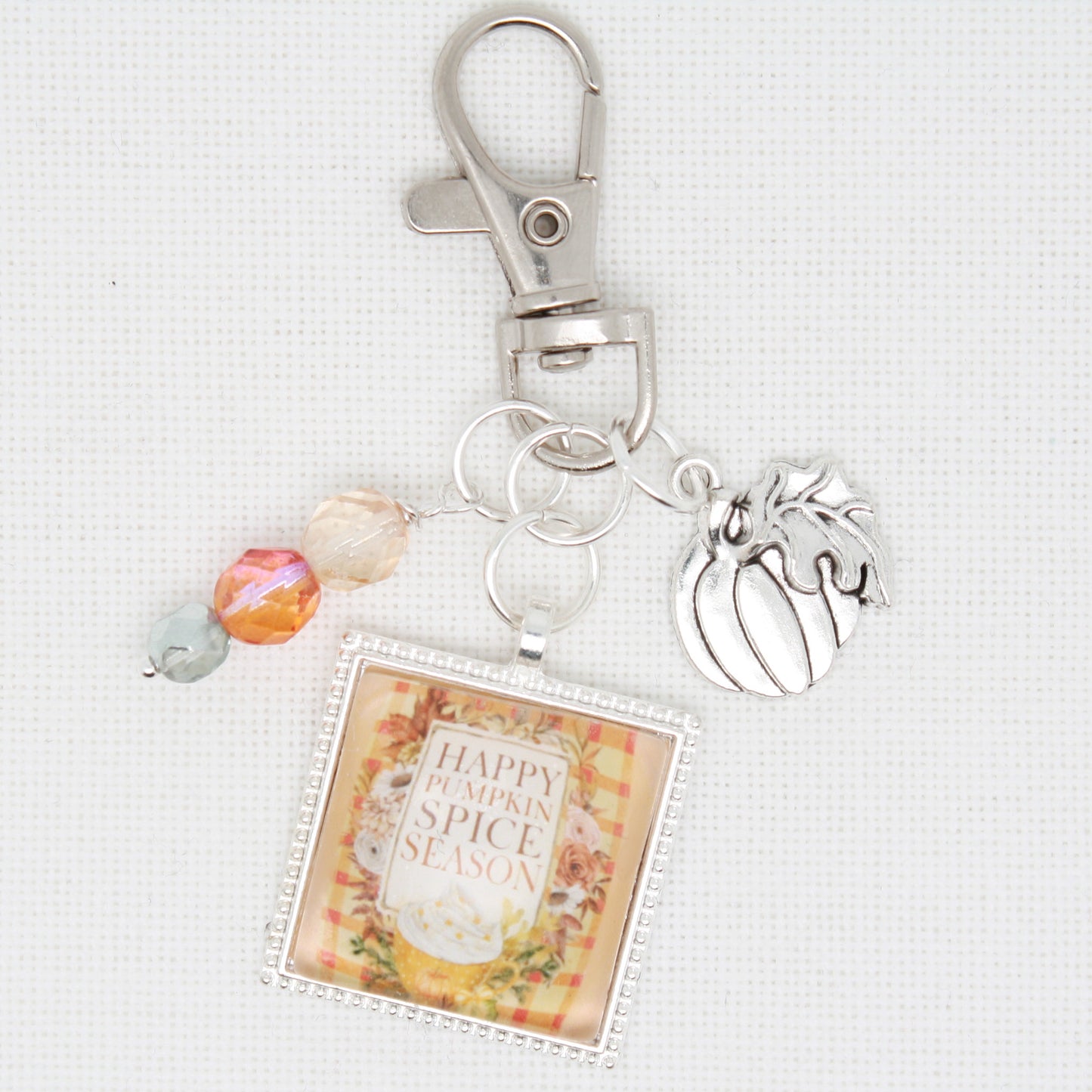 Pumpkin Spice Season Zipper Pull/ Mini- Fob