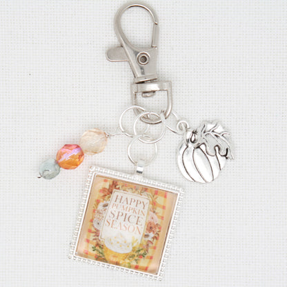Pumpkin Spice Season Zipper Pull/ Mini- Fob