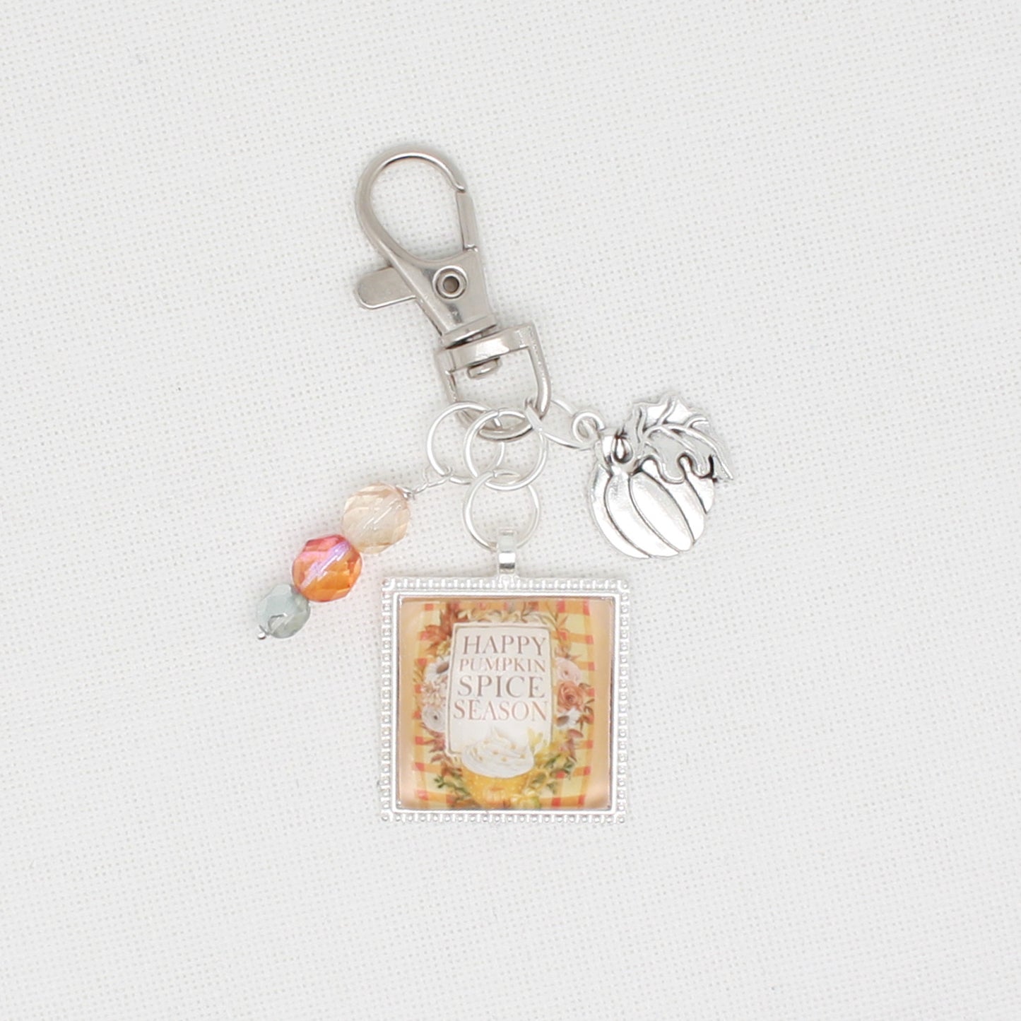 Pumpkin Spice Season Zipper Pull/ Mini- Fob