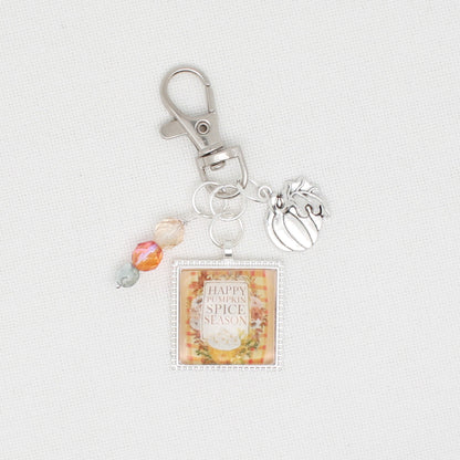 Pumpkin Spice Season Zipper Pull/ Mini- Fob