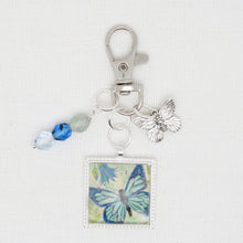 Blue Butterfly Zipper Pull/ Mini- Fob