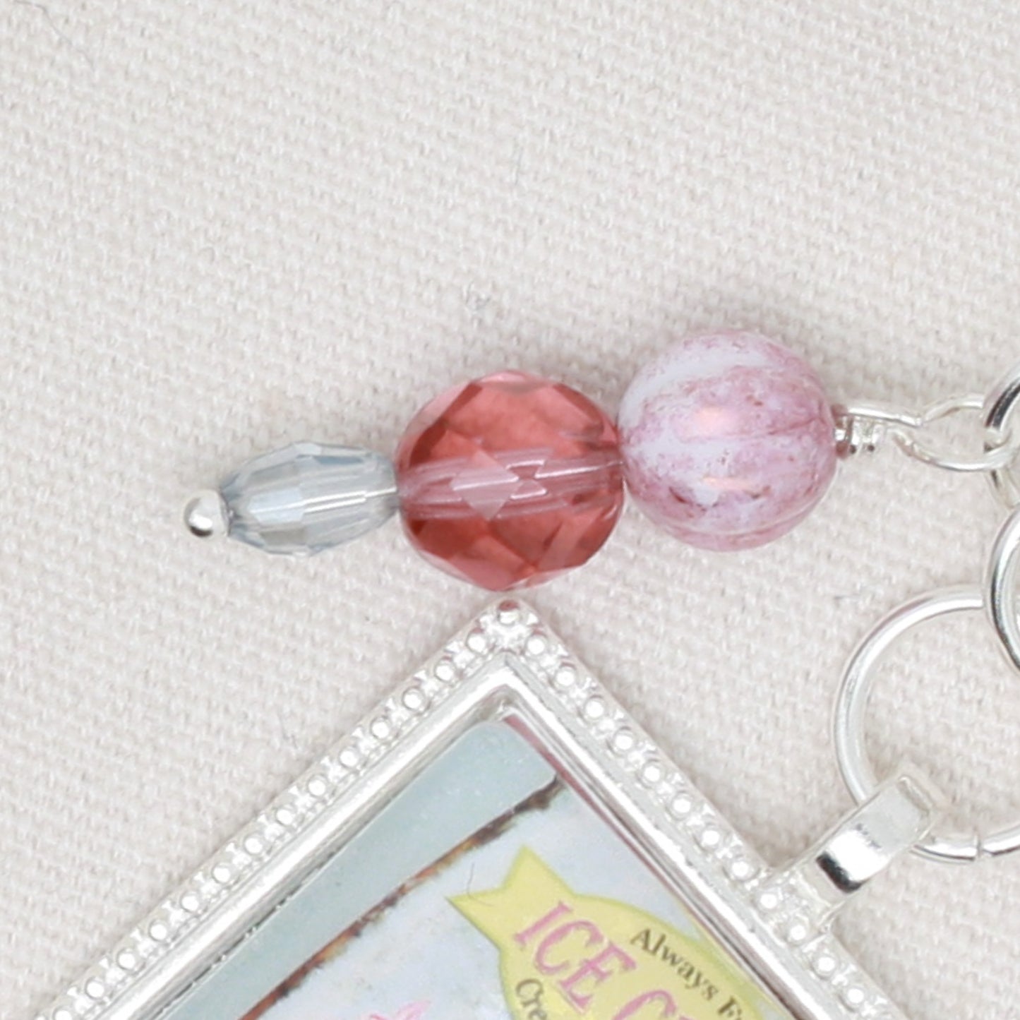 Ice Cream Zipper Pull/ Mini-Fob