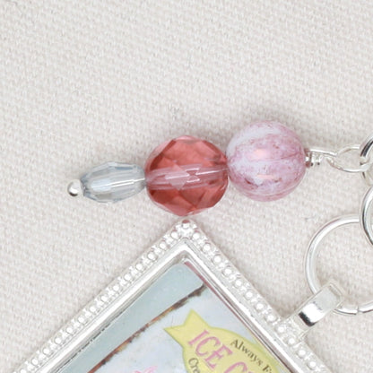 Ice Cream Zipper Pull/ Mini-Fob