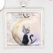 Cat On Moon  Zipper Pull/ Mini-Fob