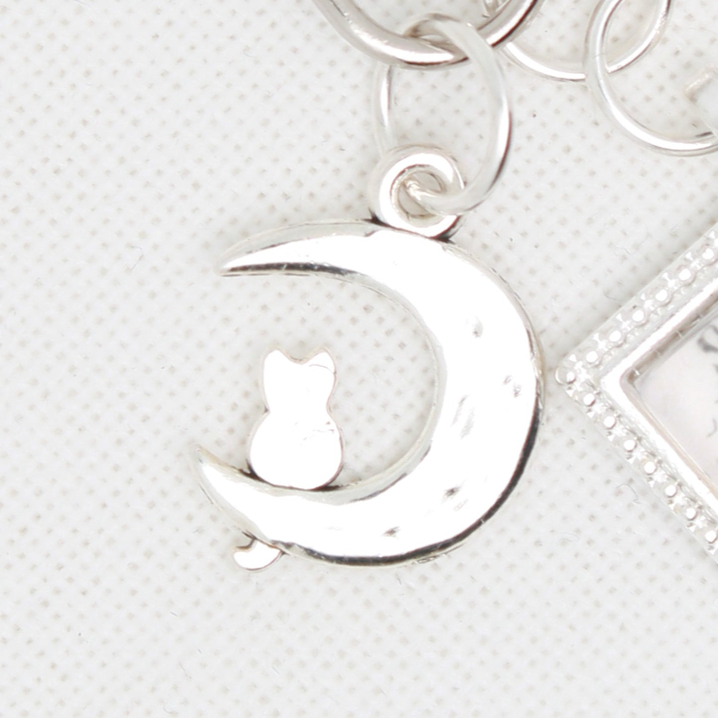 Cat On Moon  Zipper Pull/ Mini-Fob