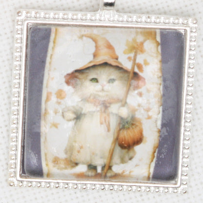 Witch Kitty Zipper Pull/ Mini- Fob