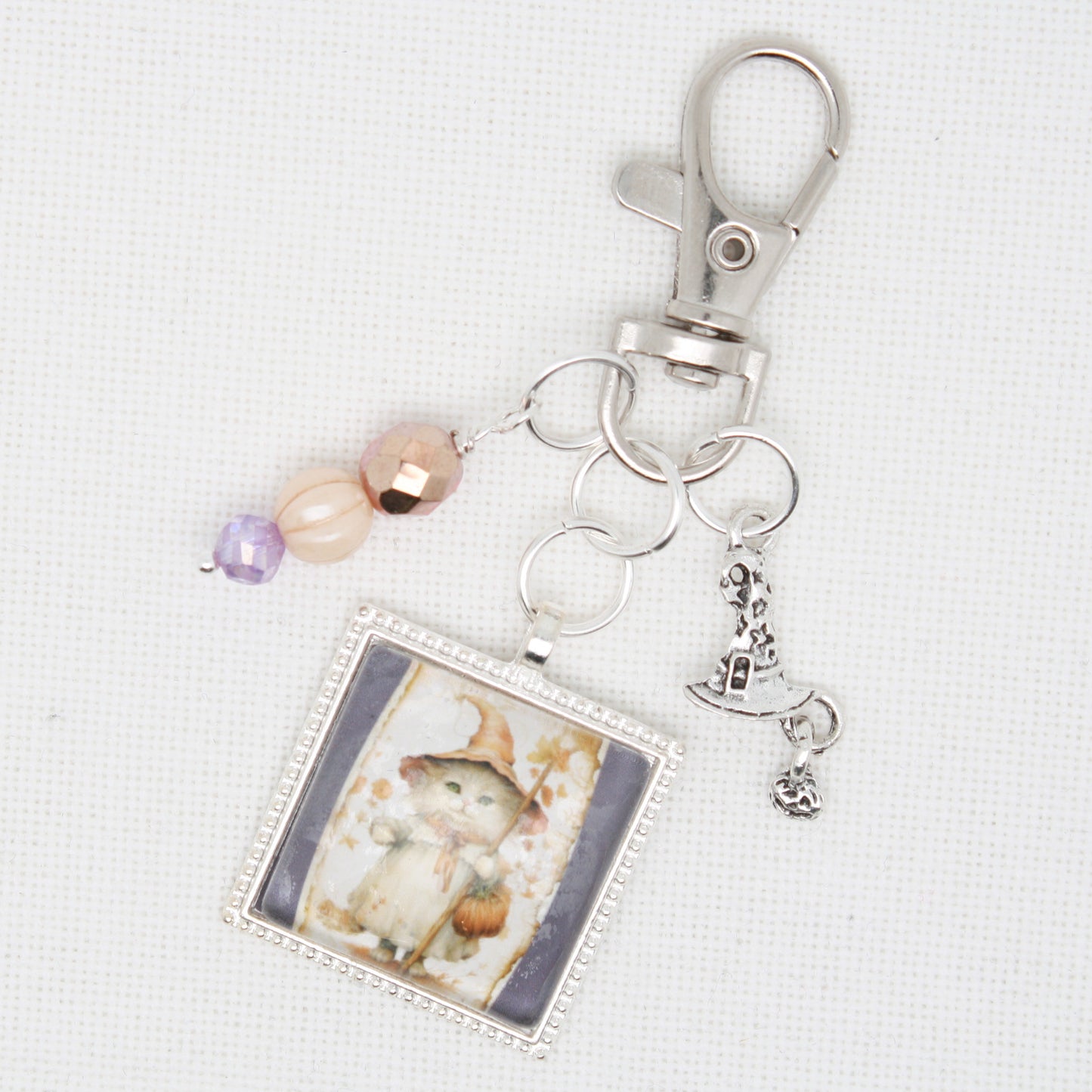 Witch Kitty Zipper Pull/ Mini- Fob