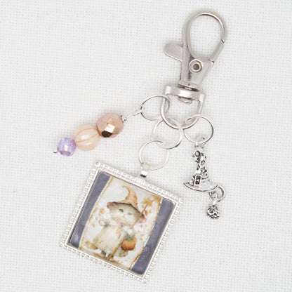 Witch Kitty Zipper Pull/ Mini- Fob