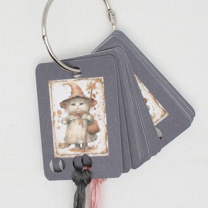 Witch Kitty Floss Cards- Pack Of 20 Cards