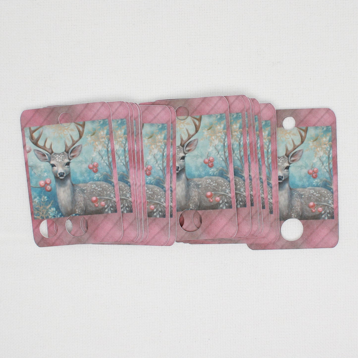 Christmas Reindeer Floss Cards.- Pack Of 20 Cards