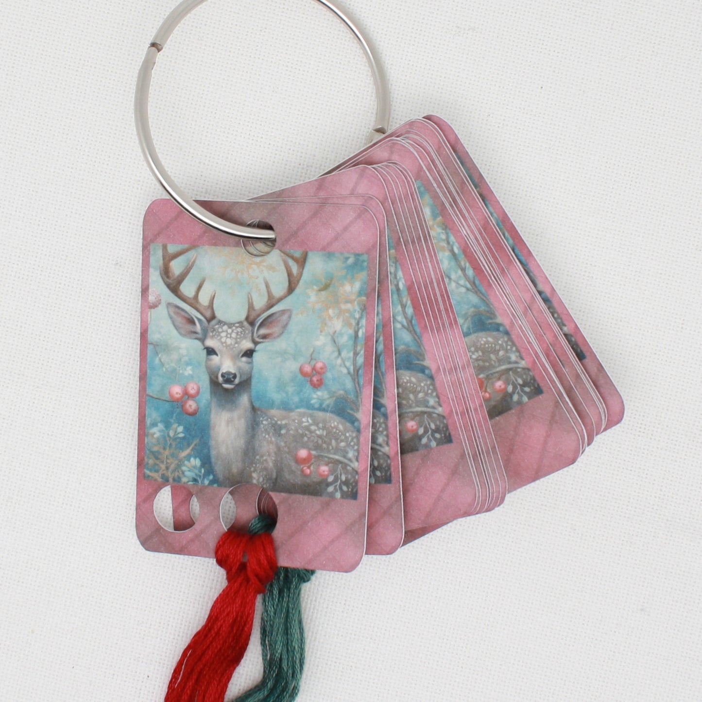 Christmas Reindeer Floss Cards.- Pack Of 20 Cards