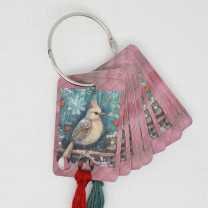 Christmas Bird  Floss Cards.- Pack Of 20 Cards