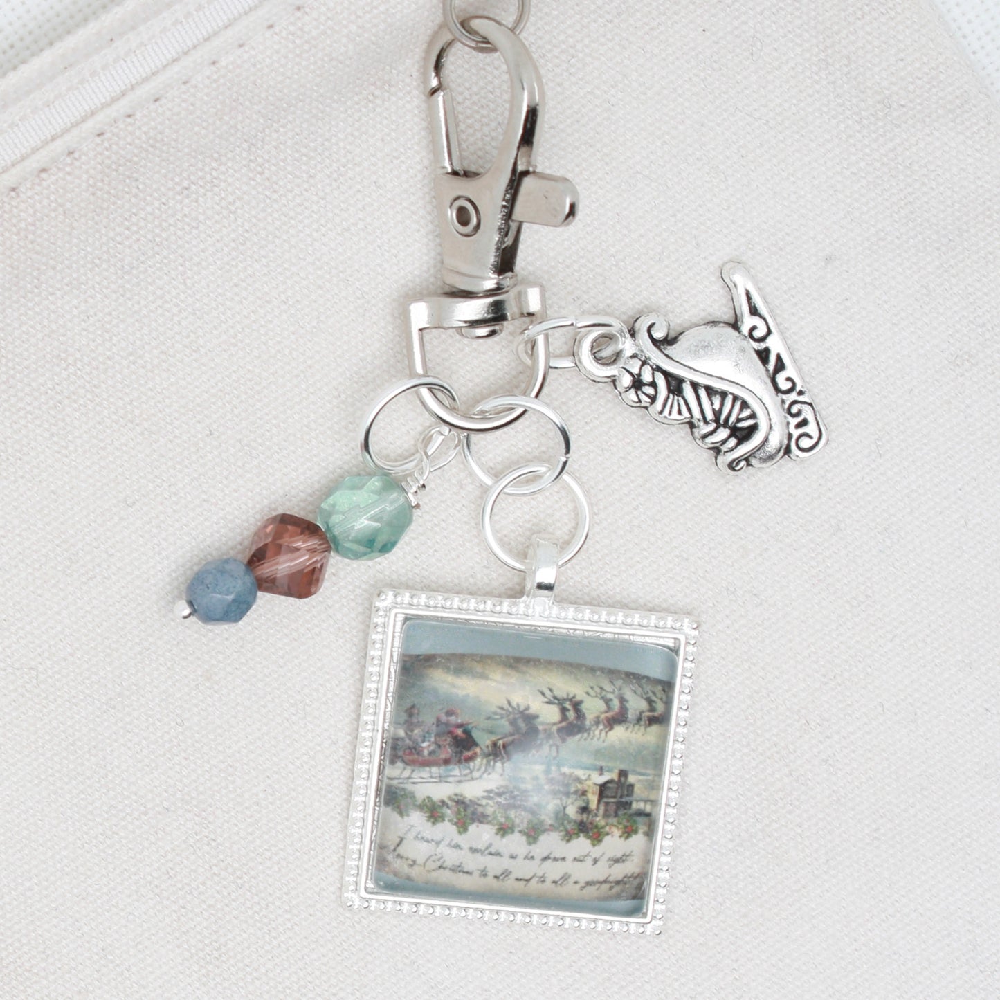 The Night Before Christmas  Zipper Pull/ Mini- Fob