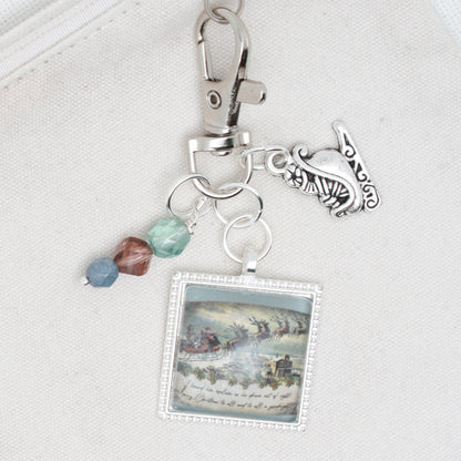 The Night Before Christmas  Zipper Pull/ Mini- Fob