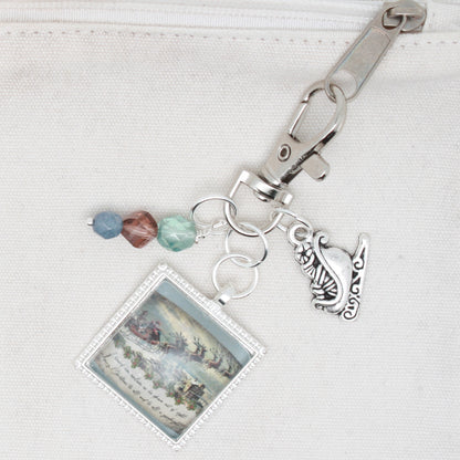 The Night Before Christmas  Zipper Pull/ Mini- Fob