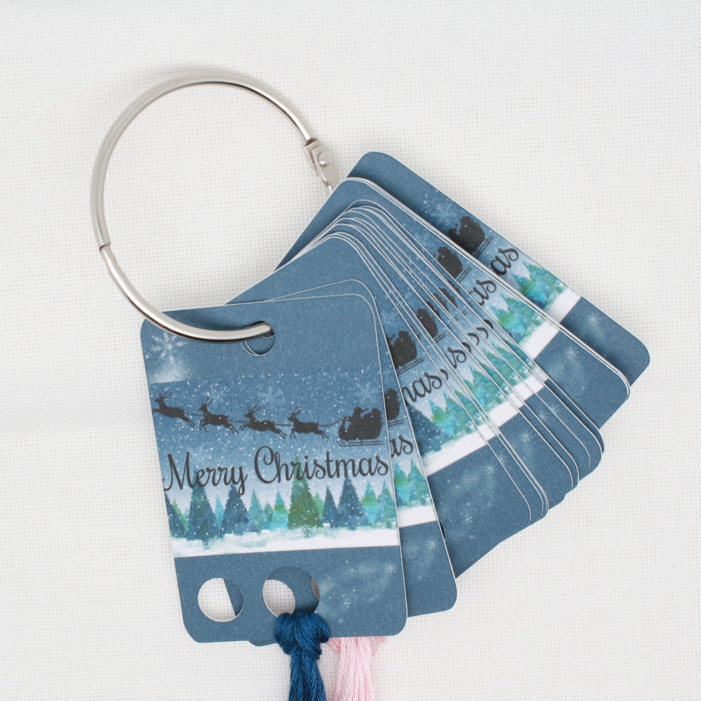 Merry Christmas Floss Cards.- Pack Of 20 Cards