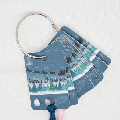 Merry Christmas Floss Cards.- Pack Of 20 Cards