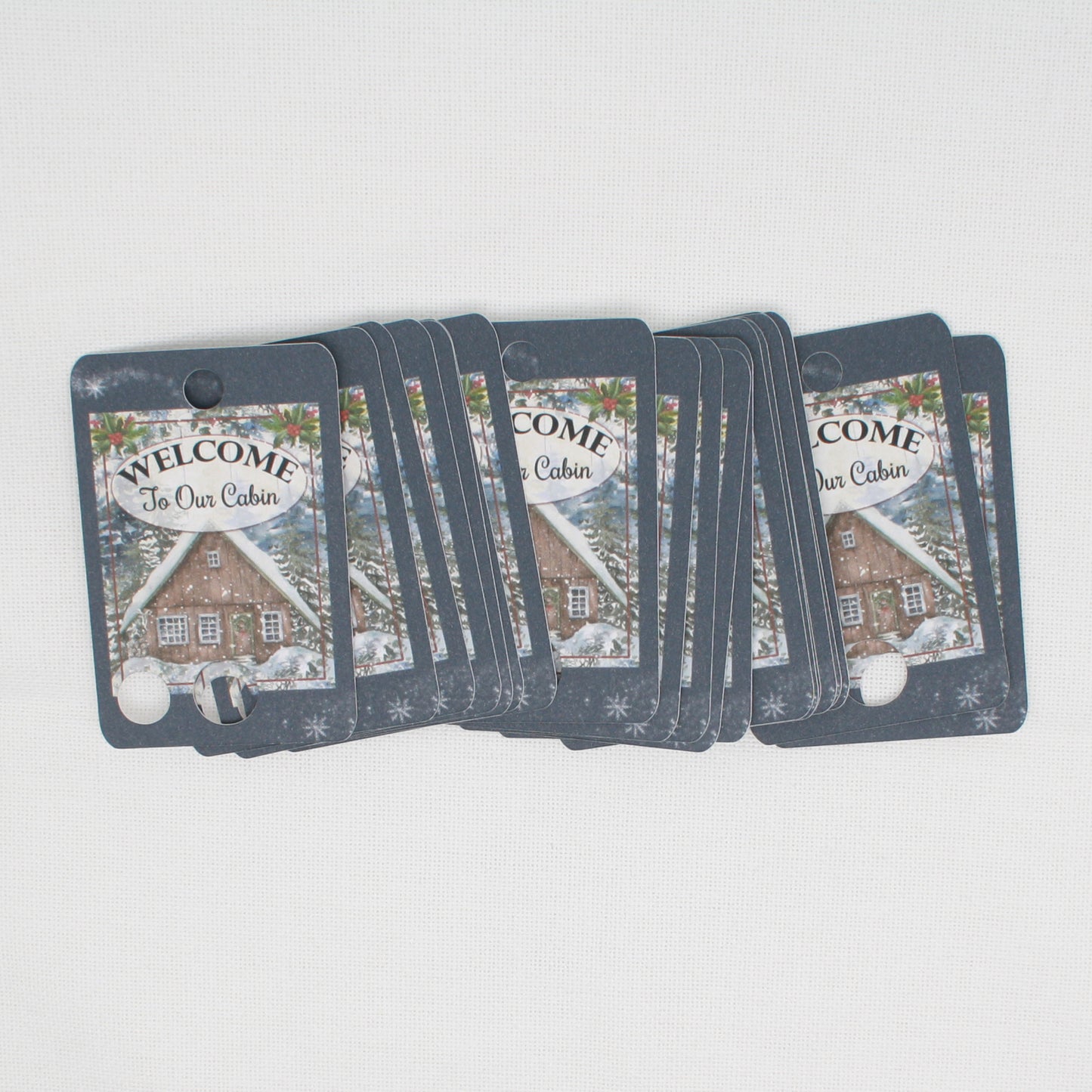Welcome To Our Cabin Floss Cards.- Pack Of 20 Cards