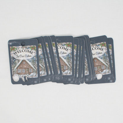 Welcome To Our Cabin Floss Cards.- Pack Of 20 Cards