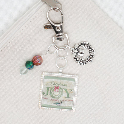 Christmas Joy To All Zipper Pull/ Mini- Fob