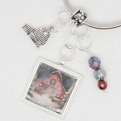 Christmas Barn Floss Ring