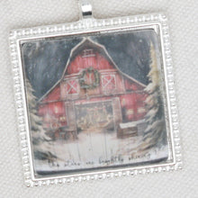 Christmas Barn Zipper Pull/ Mini-fob
